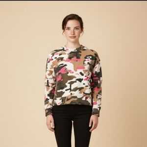 G-Star RAW Camo Sweater Neon Pink Pop Grunge Streetwear Oversized Fit L